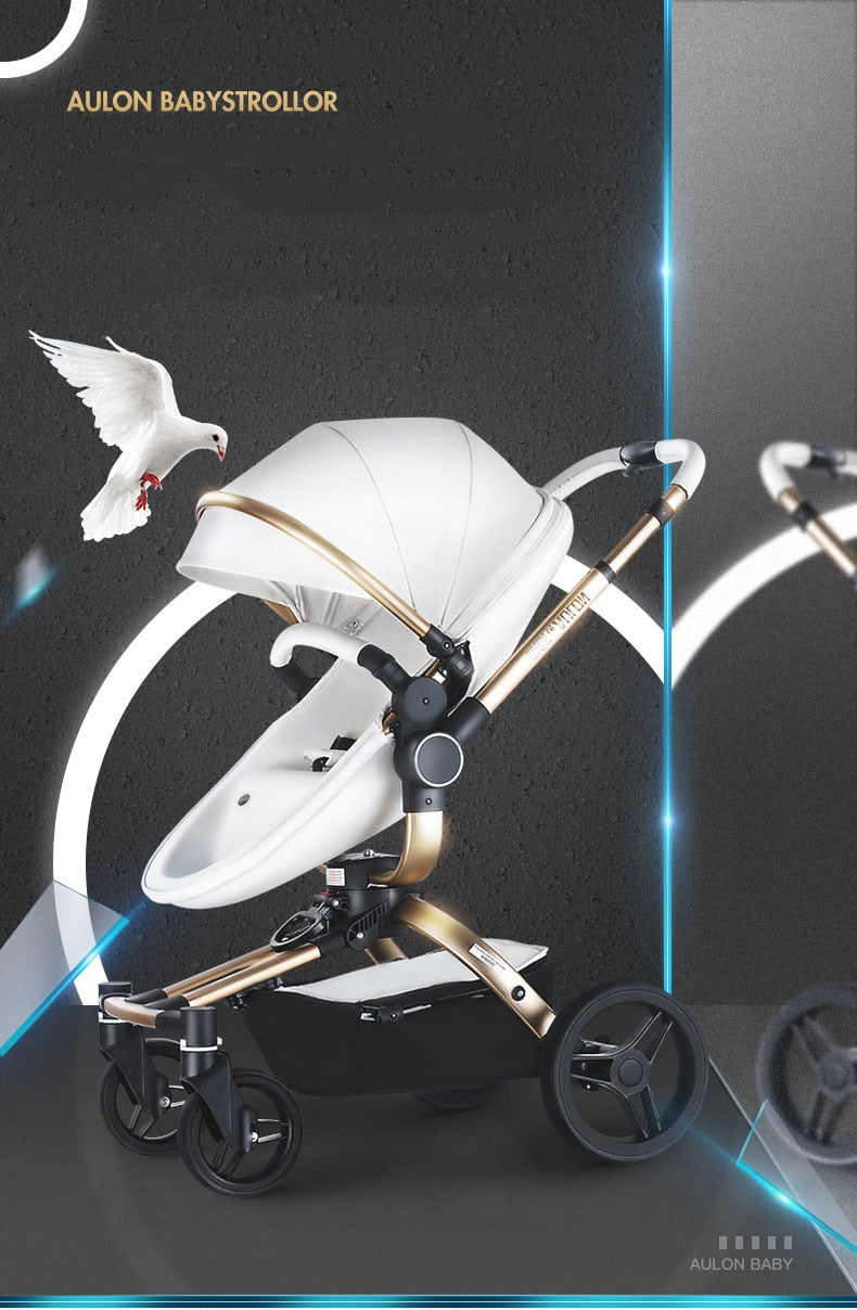 Aulon Luxury Baby Stroller 3 in 1 [Free Shipping]