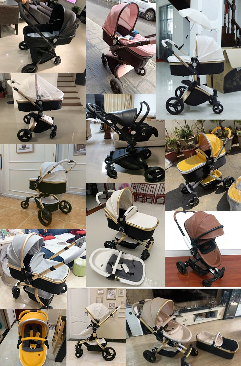 Aulon Luxury Baby Stroller 3 in 1 [Free Shipping]