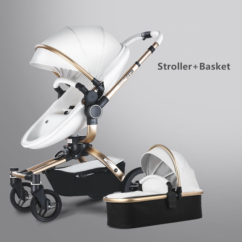 Aulon Luxury Baby Stroller 3 in 1 [Free Shipping]