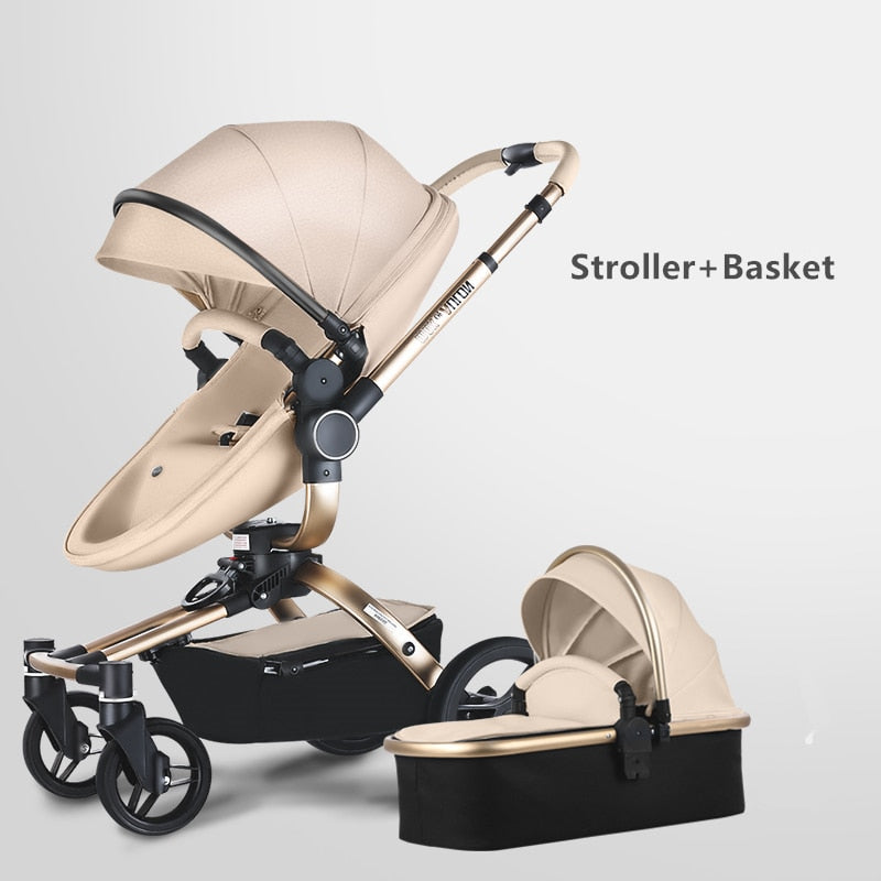 Aulon Luxury Baby Stroller 3 in 1 [Free Shipping]