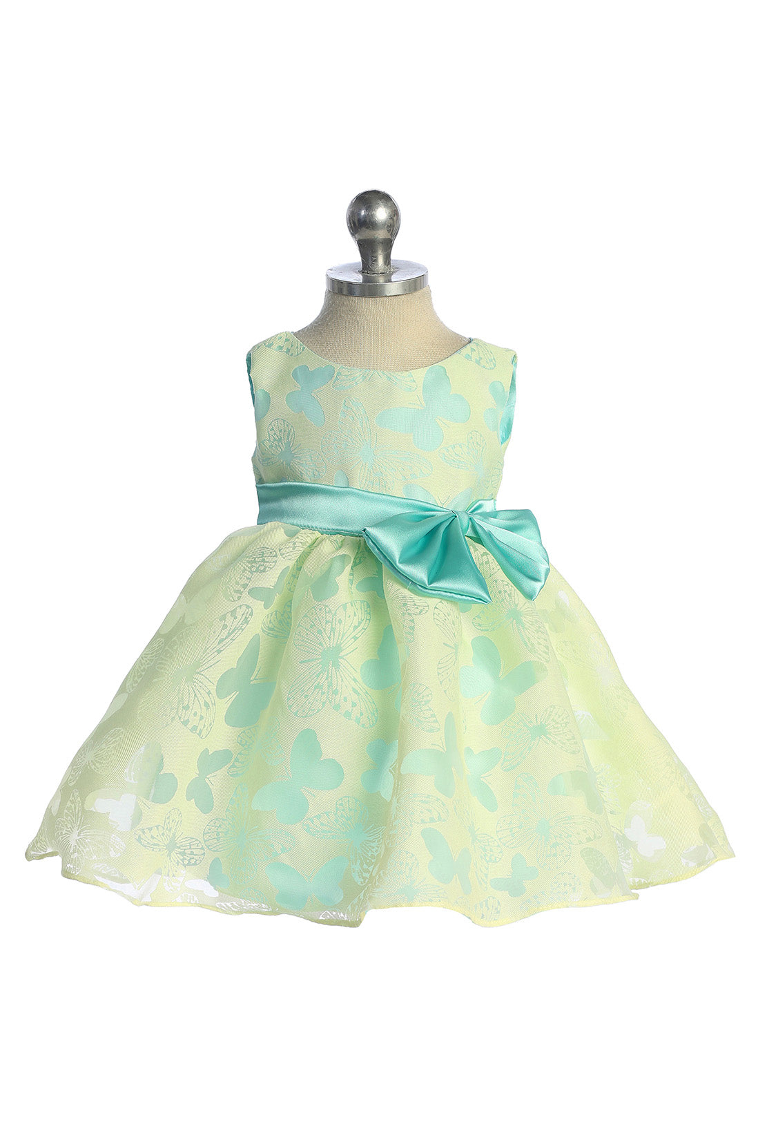 382B Butterfly Burnout Organza Baby Dress