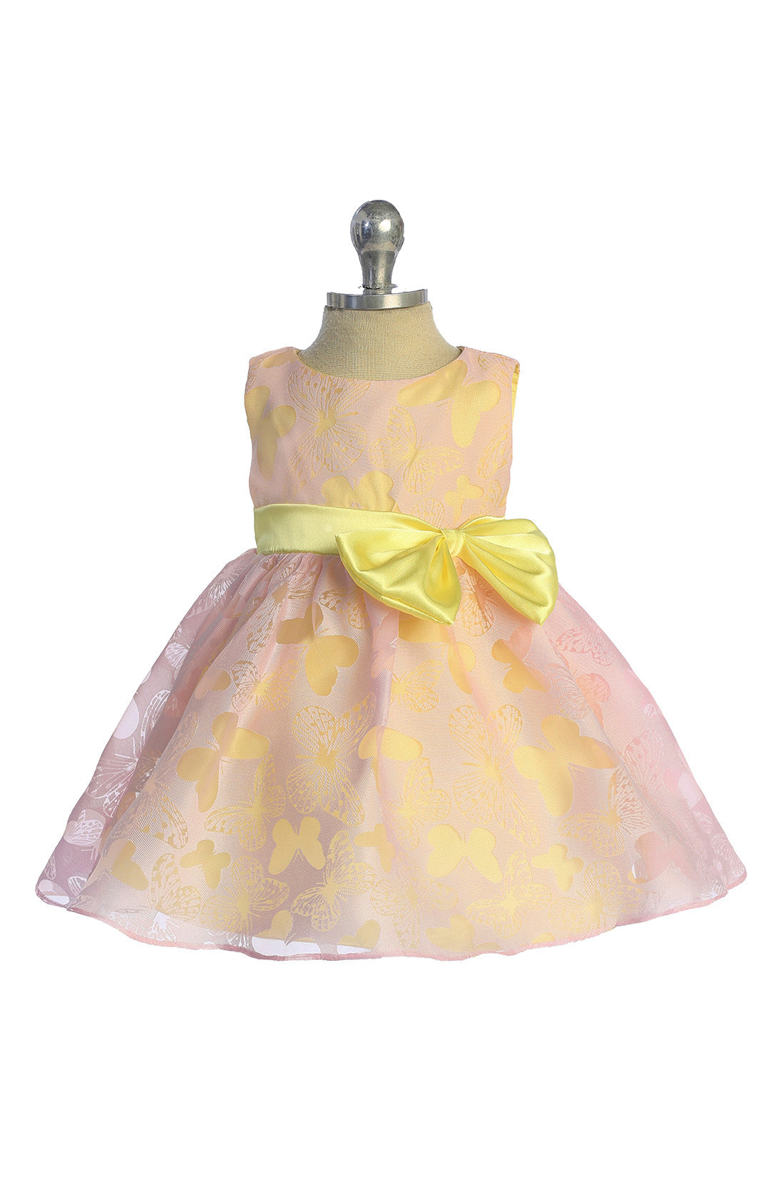 382B Butterfly Burnout Organza Baby Dress