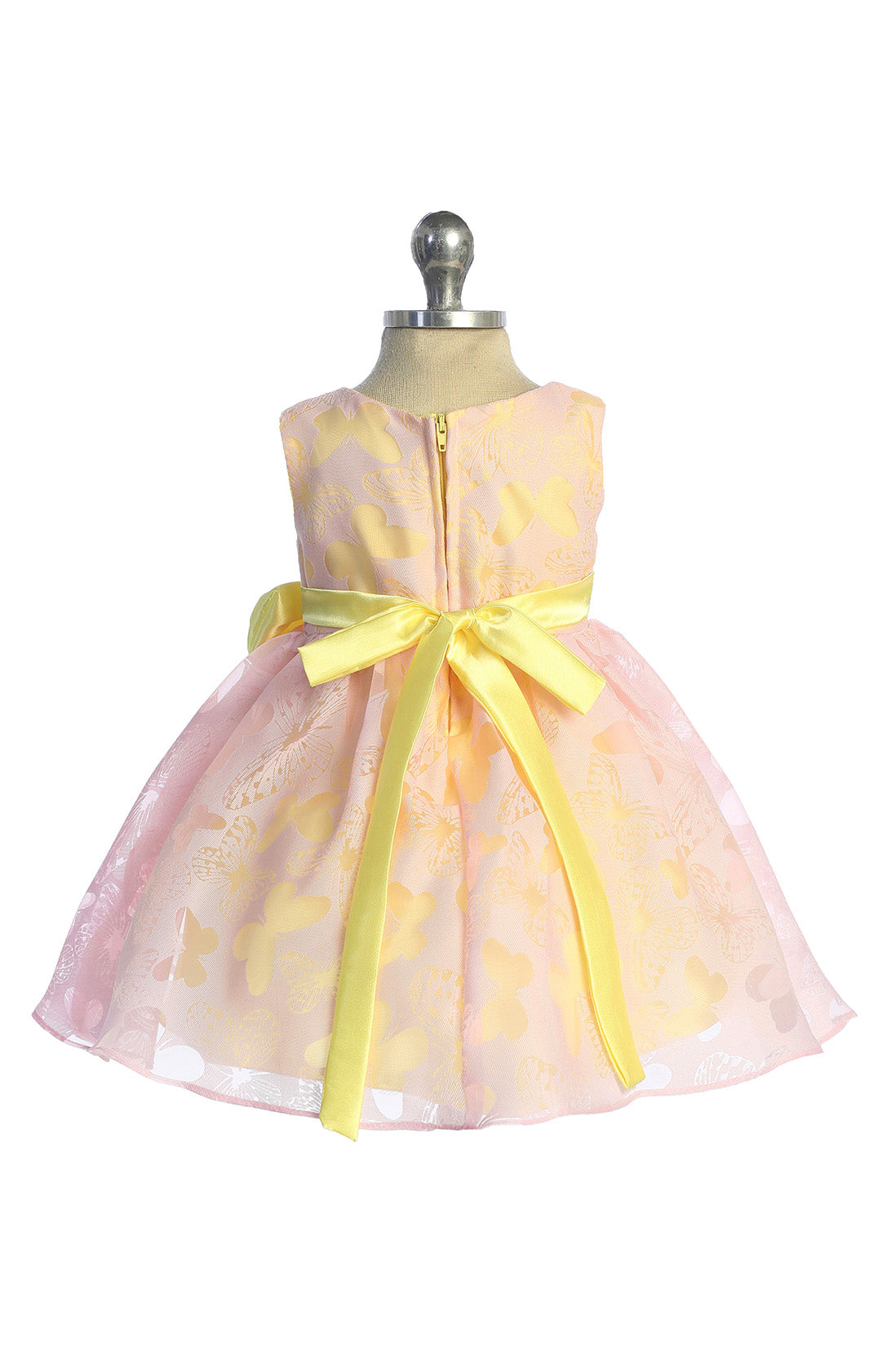 382B Butterfly Burnout Organza Baby Dress