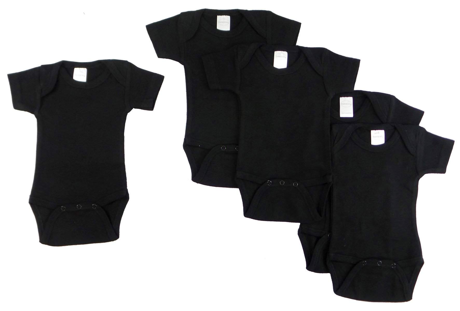 5 Pack Bambini Black Onesie (NB,S,M,L)-Bambini-Baby Clothes,Baby Onesies