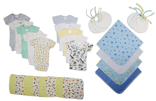 Bambini Boys' 28 Piece Layette Set (NB,S,M,L)-Bambini-Baby Clothes,Baby Clothing Set,Baby Gown,Layette Sets