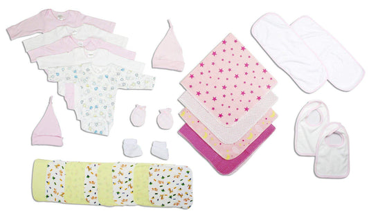 Bambini Newborn Baby Girls 25 Pc Layette Baby Shower Gift Set (NB)-Bambini-Baby Clothes,Baby Clothing Set,Baby Gown,Layette Sets