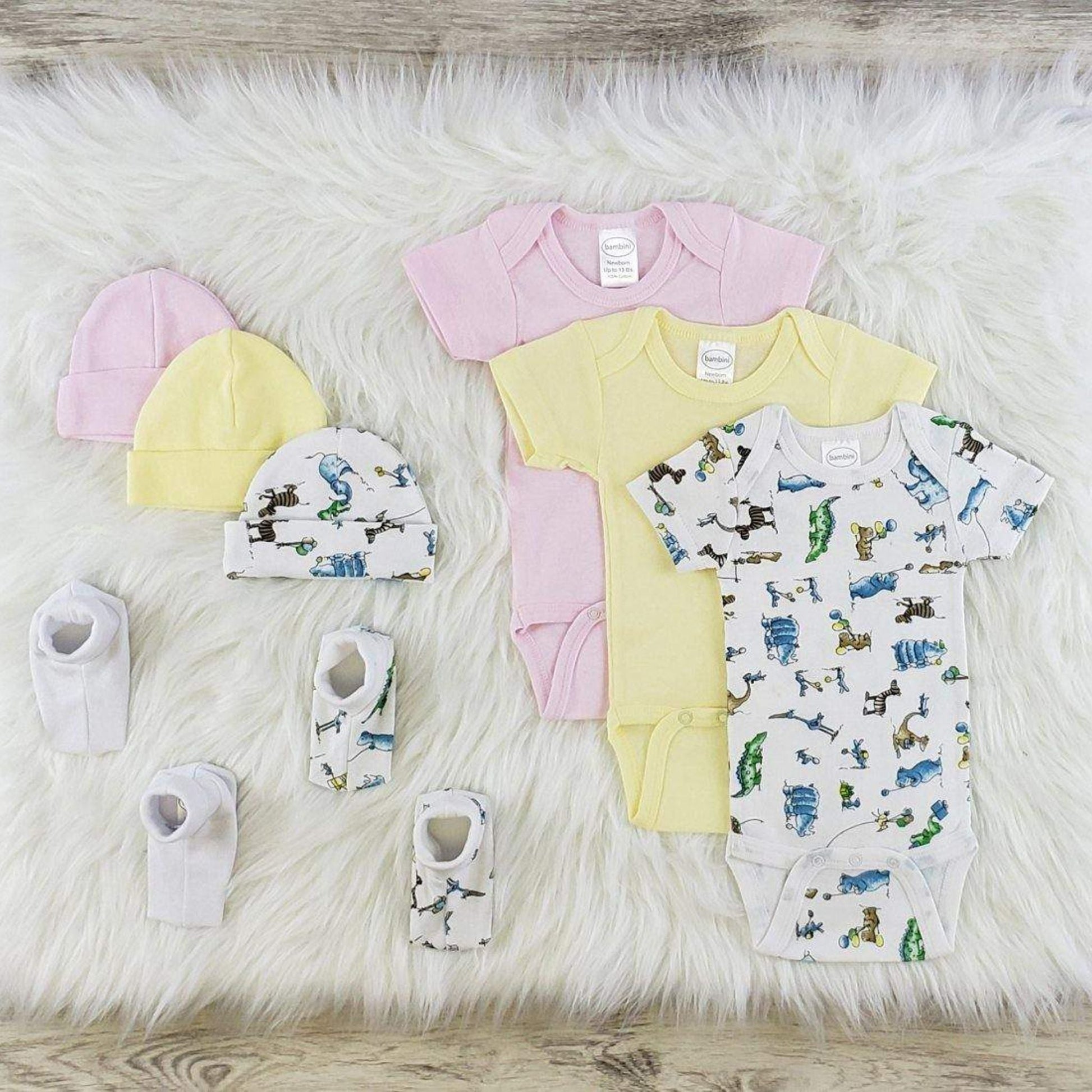 Bambini 8 Pc Girl Layette Baby Clothes Set , Layette Sets , Mommies Best Mall