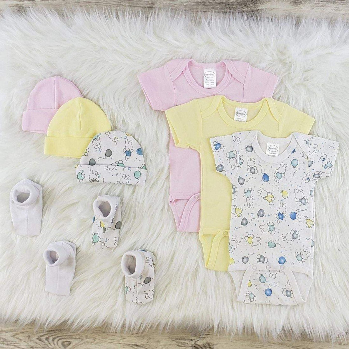 Bambini 8 Pc Girl Layette Baby Clothes Set , Layette Sets , Mommies Best Mall