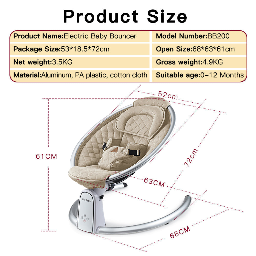 Electric Baby Bouncers with Bluetooth| Mommies Best Mall | no more Sleepless nights| Buy now