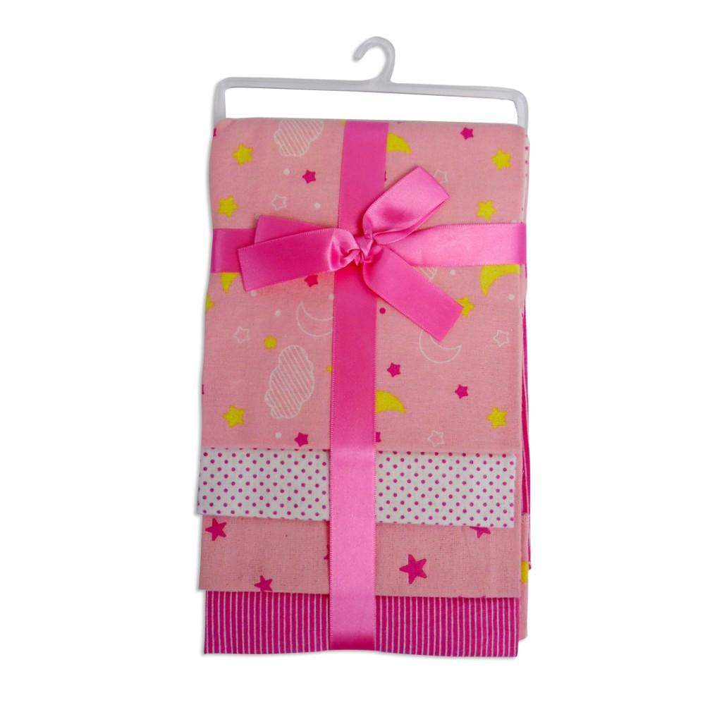 Flannel Print Receiving Blanket 4-Pack-Bambini-Baby blanket,Baby Clothes,Receiving Baby Blanket