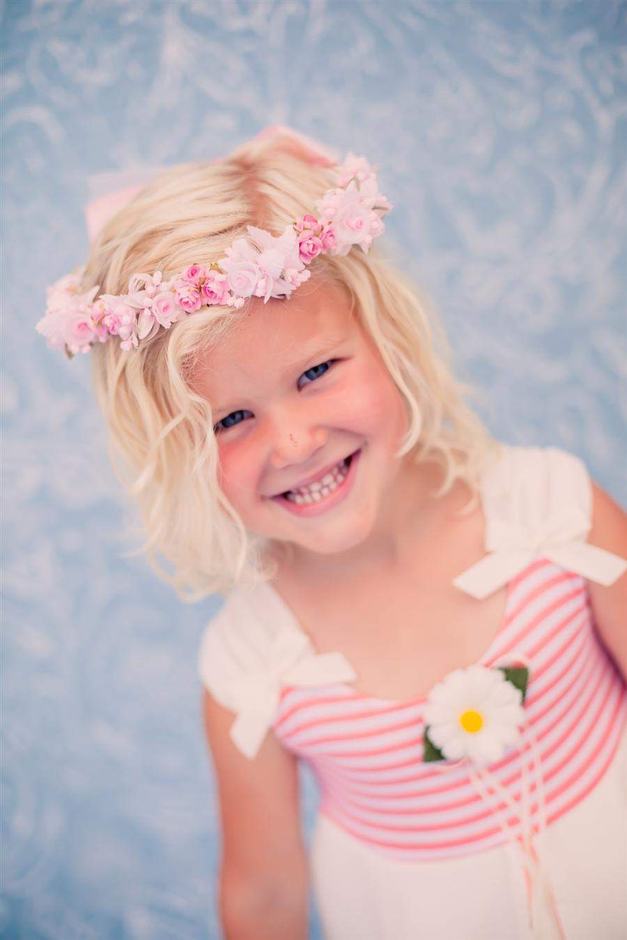 Floral Crown (Wreath)-Kid's Dream-1_2,3_4,5_6,7_8,big_girl,color_White,fabric_Satin,little_girl,size_02,size_04,size_06,size_08,size_10,size_12,size_14