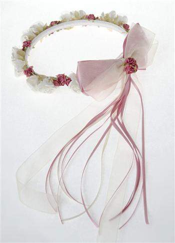Floral Crown (Wreath)-Kid's Dream-1_2,3_4,5_6,7_8,big_girl,color_White,fabric_Satin,little_girl,size_02,size_04,size_06,size_08,size_10,size_12,size_14