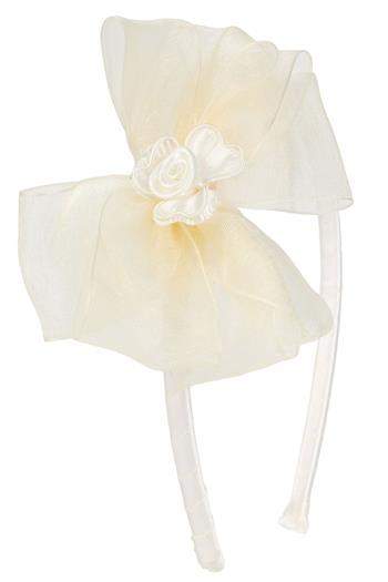Organza Bow Headband W/ Satin Flower-Kid's Dream-