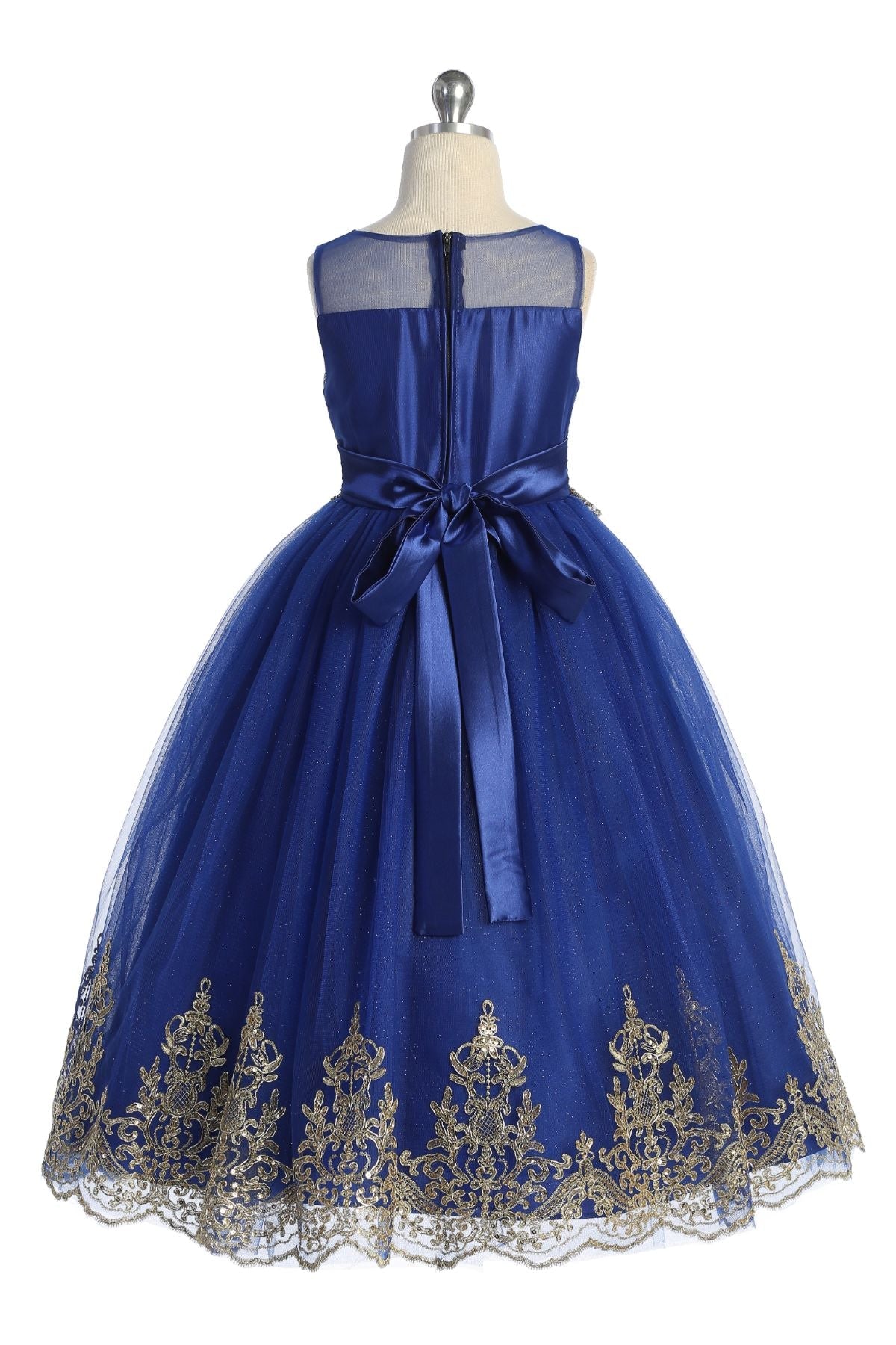 552 - Gold Cording Embroidery Dress
