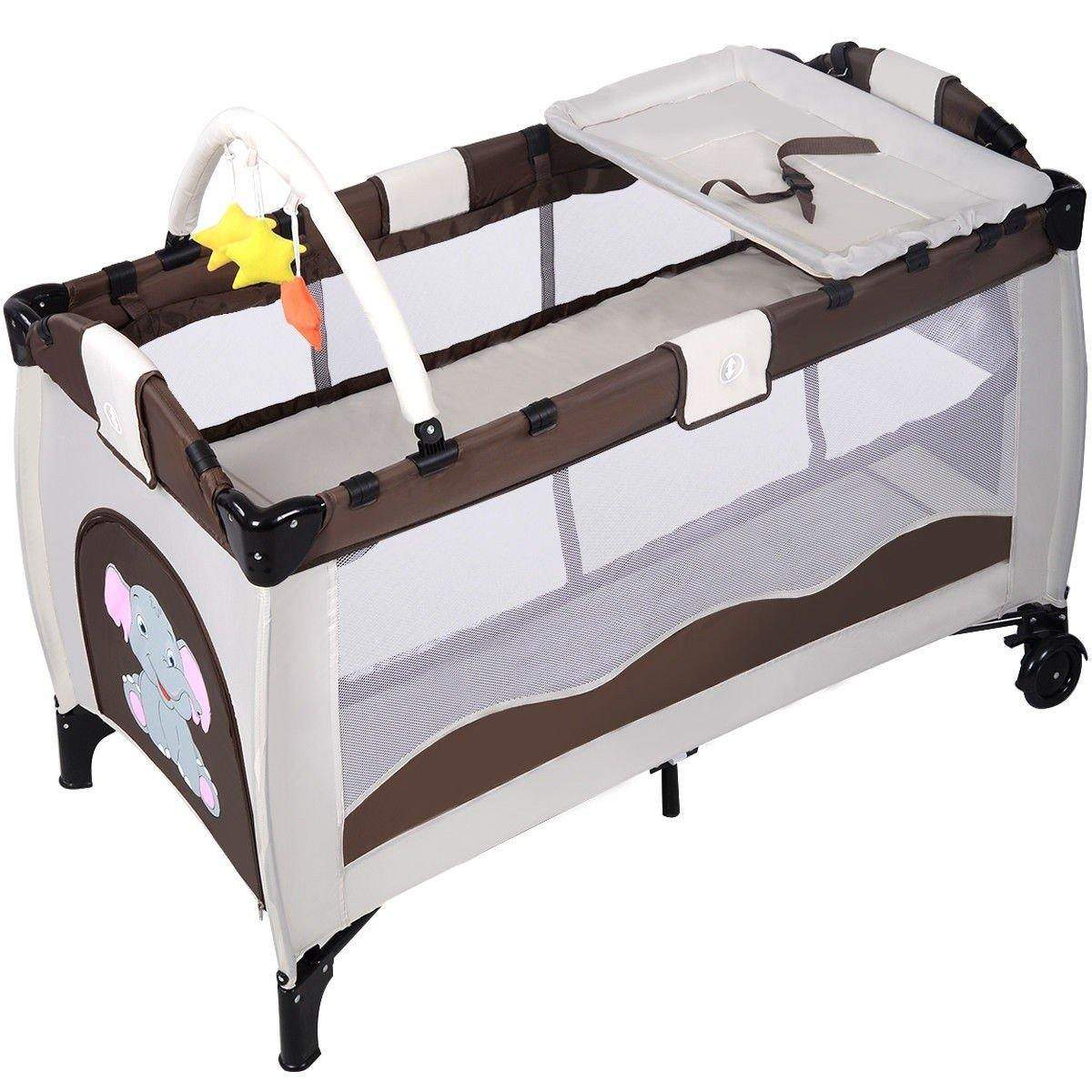 Nursery Center Play-yard Baby Crib Set Portable Nest Bed-Costa-