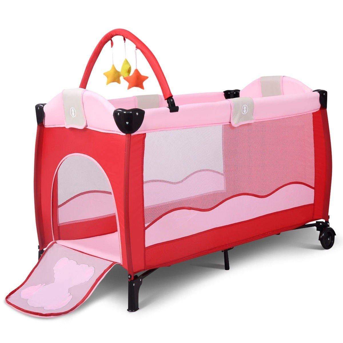 Nursery Center Play-yard Baby Crib Set Portable Nest Bed-Costa-