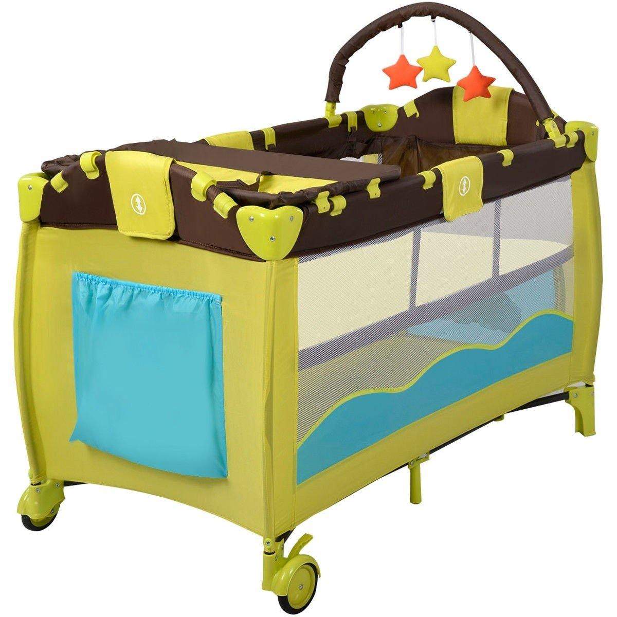 Nursery Center Play-yard Baby Crib Set Portable Nest Bed-Costa-