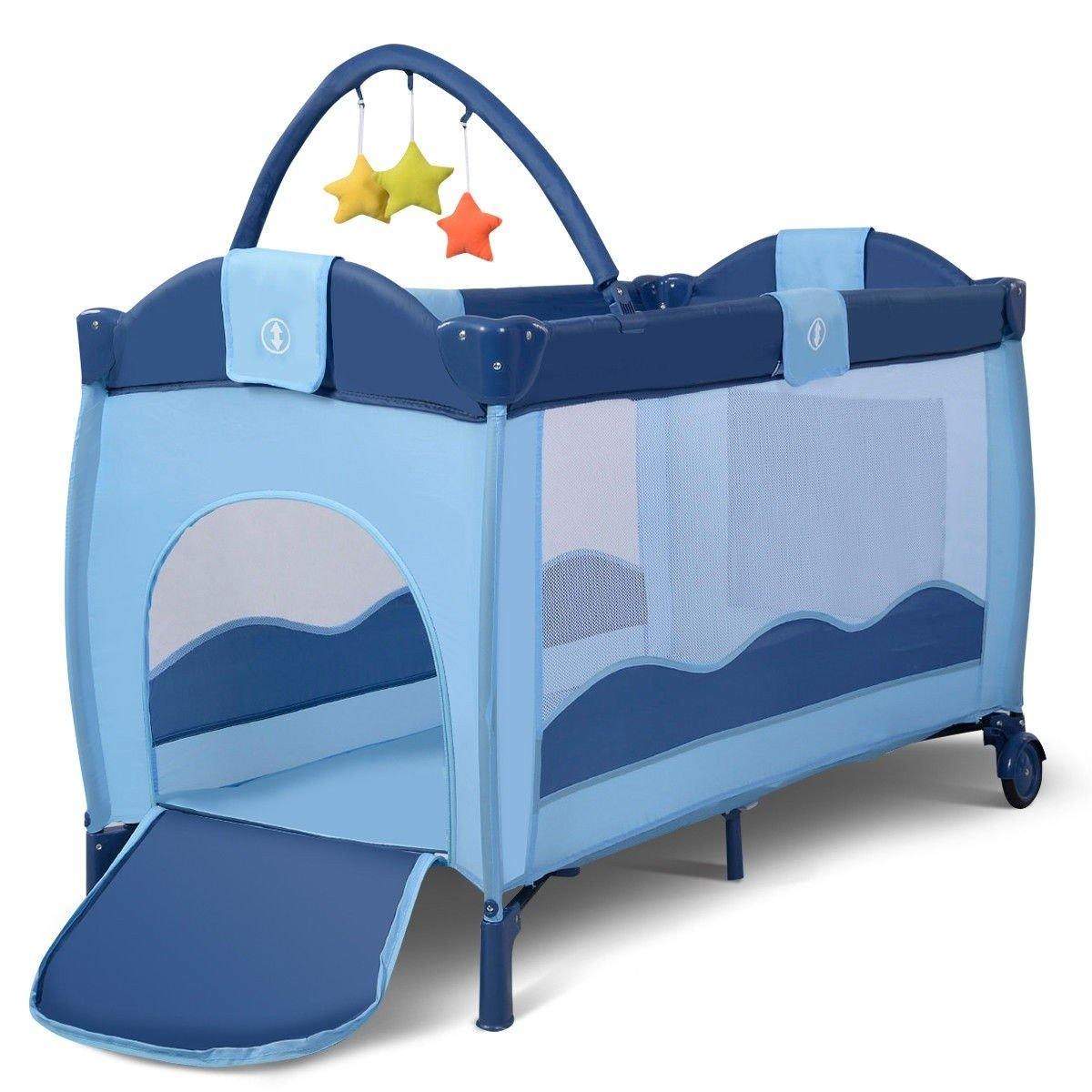 Nursery Center Play-yard Baby Crib Set Portable Nest Bed-Costa-