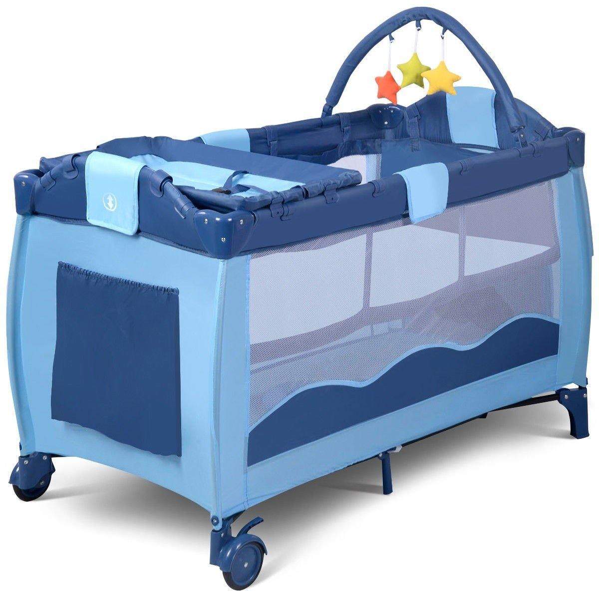 Nursery Center Play-yard Baby Crib Set Portable Nest Bed-Costa-