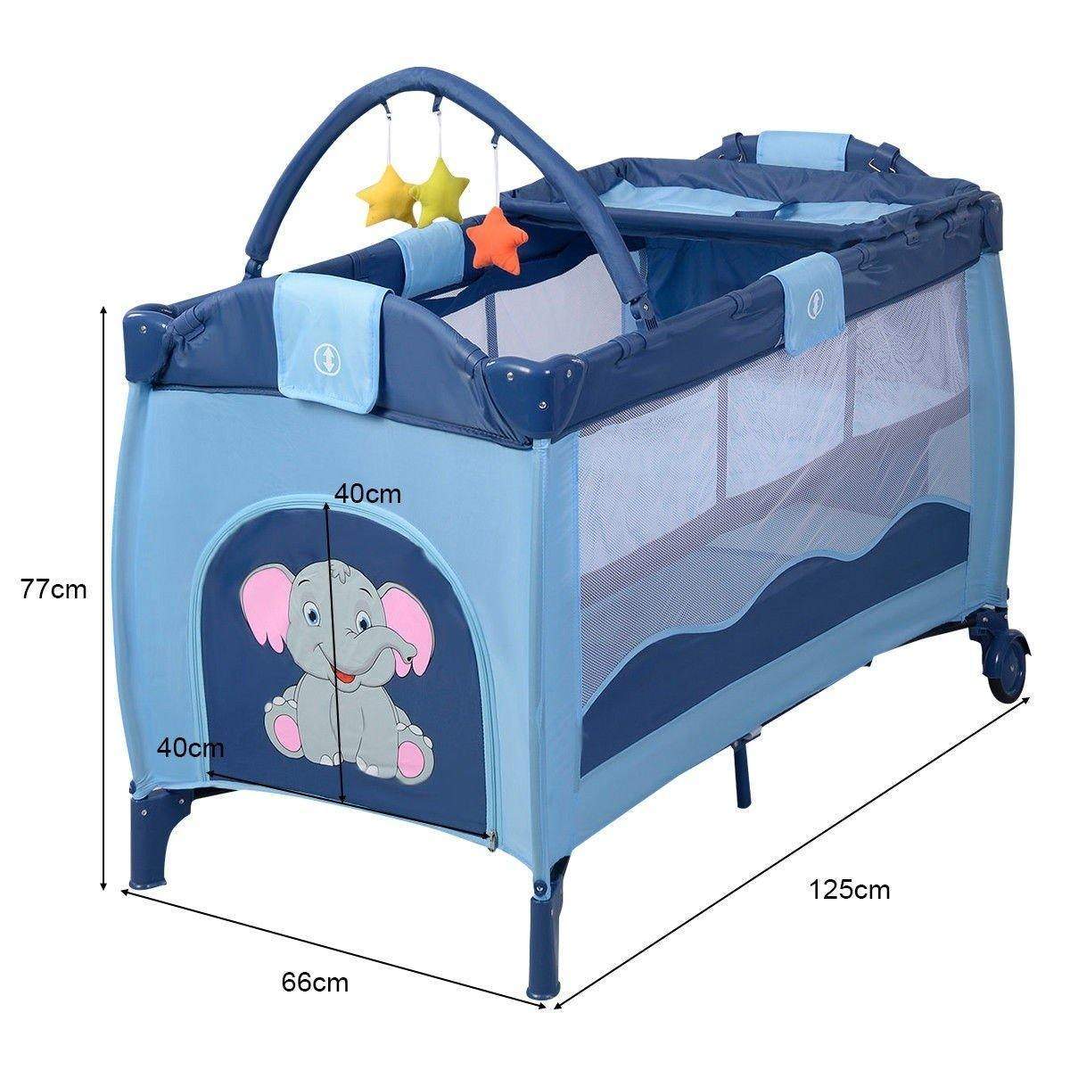 Nursery Center Play-yard Baby Crib Set Portable Nest Bed-Costa-