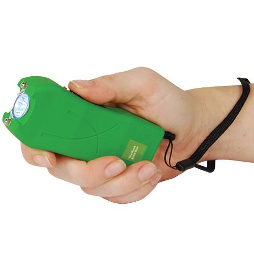 RUNT 20,000,000 volt Green Stun Gun with a Flashlight and Wrist Strap Disable Pin