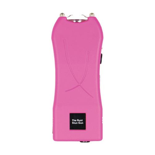 Rechargeable Runt 80,000,000 volt stun gun with flashlight and wrist strap disable pin Pink