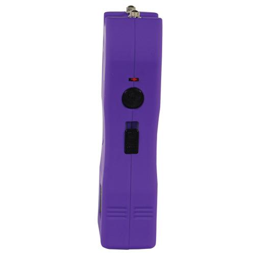 Rechargeable Runt 80,000,000 volt stun gun with flashlight and wrist strap disable pin Purple