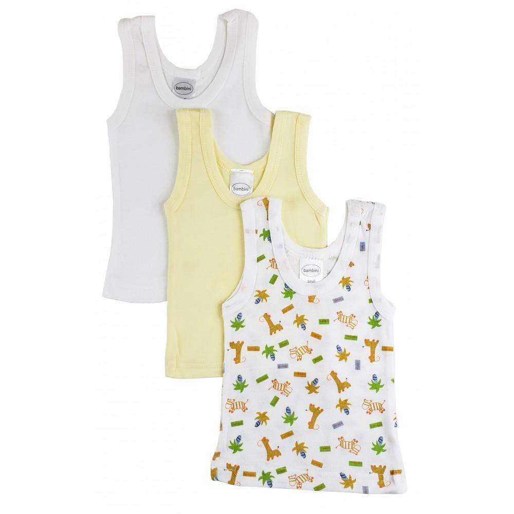 Rib Knit Sleeveless Tank Top Shirt 3-Pack (NB,S,M,L)-Bambini-Baby Clothes,Baby Set