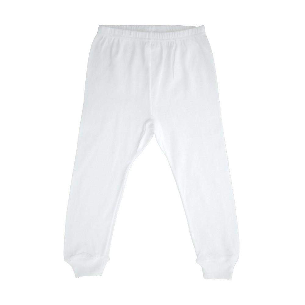 Rib Knit White Long Pants (NB,S,M,L)-Bambini-Baby Clothes,Baby Onesies