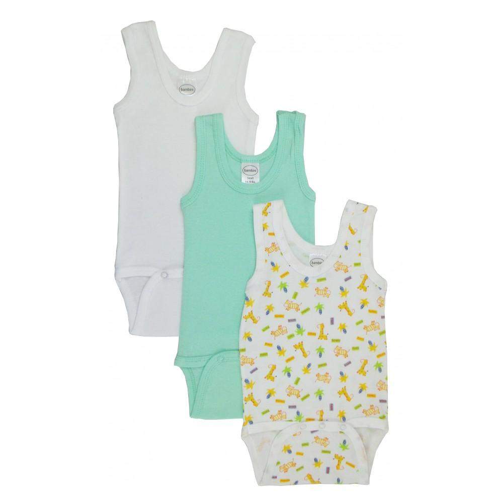 Boy's Rib Knit Sleeveless Tank Top Onesie 3-Pack-Bambini-Baby,Baby Clothes,Baby Onezie