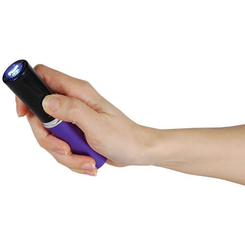 25,000,000 Volt Rechargeable Lipstick Stun Gun with Flashlight, purple