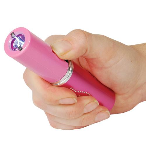 25,000,000 Volt Rechargeable Lipstick Stun Gun with Flashlight, pink