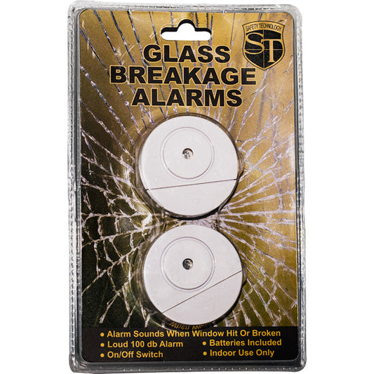 Glass Break Alarm 100dB 2 pack