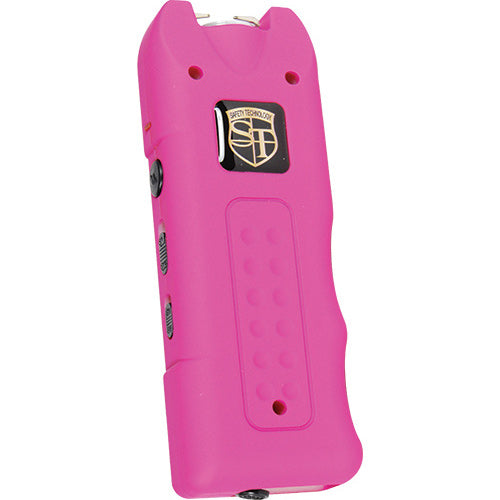 80,000,000 volt MultiGuard Stun Gun Alarm and Flashlight with Built in Charger Pink
