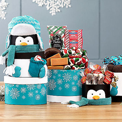 Penguin Treats: Christmas Holiday Gift Tower
