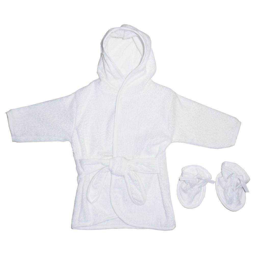 White Terry Hooded Bath Robe-Bambini-Baby Clothes,Bath Robes