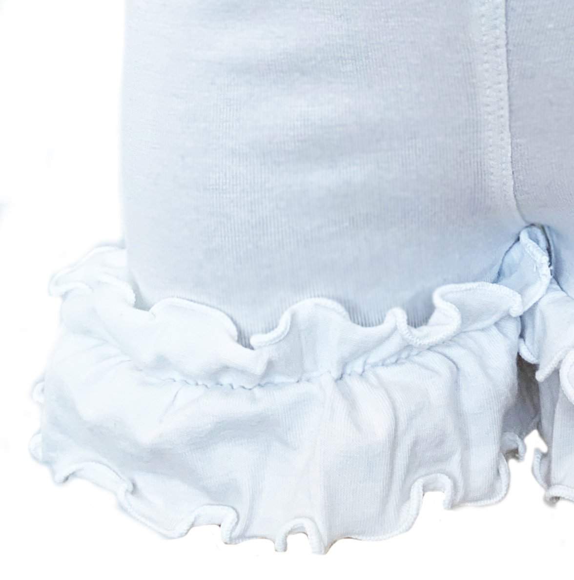 Girls White Knit Ruffle Shorts 4/5T-7/8-AnnLoren-4-5T,6,7-8,ANNLOREN,Shorts,Spring & Summer,Spring & Summer 2020,White