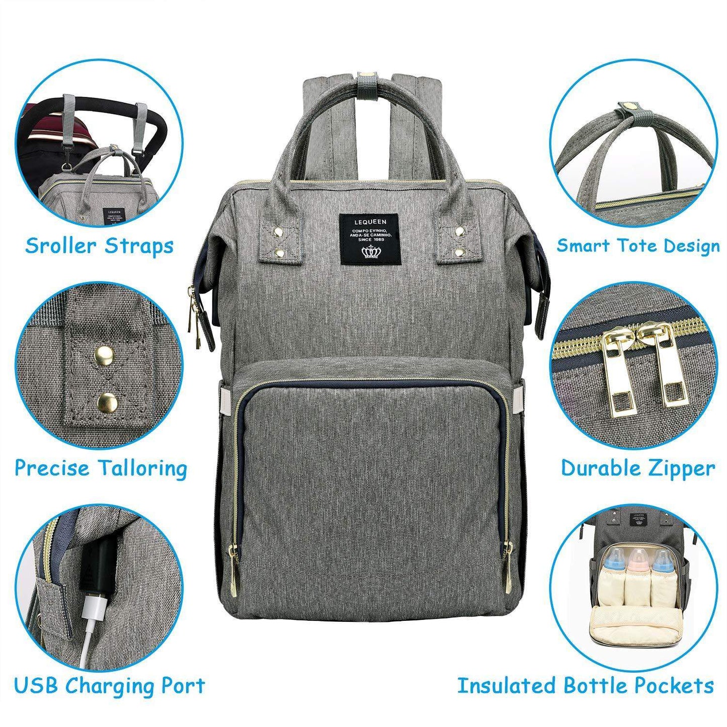 Large Capacity Diaper Bag Backpack-Mommies Best Mall-Baby Accessories,Diaper,diaper bag,Nappy bag